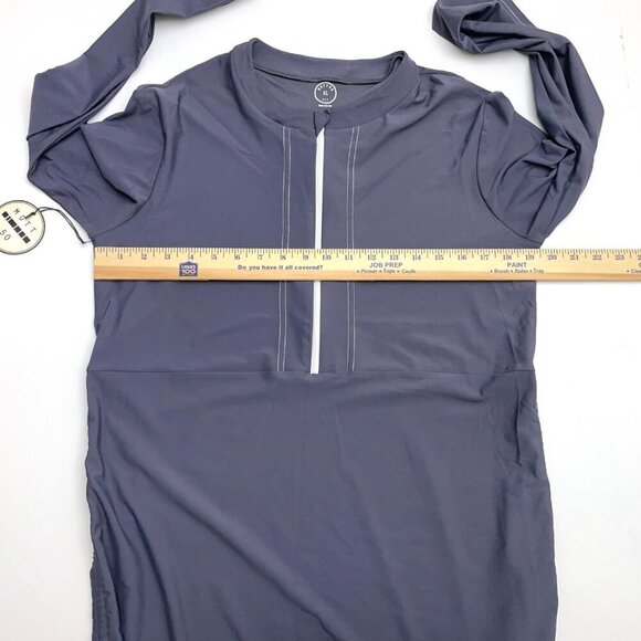 NEW Mott50 Grey Sun Protective Swim Dress UPF 50 Long Sleeves Zipper Front XL - Picture 7 of 11